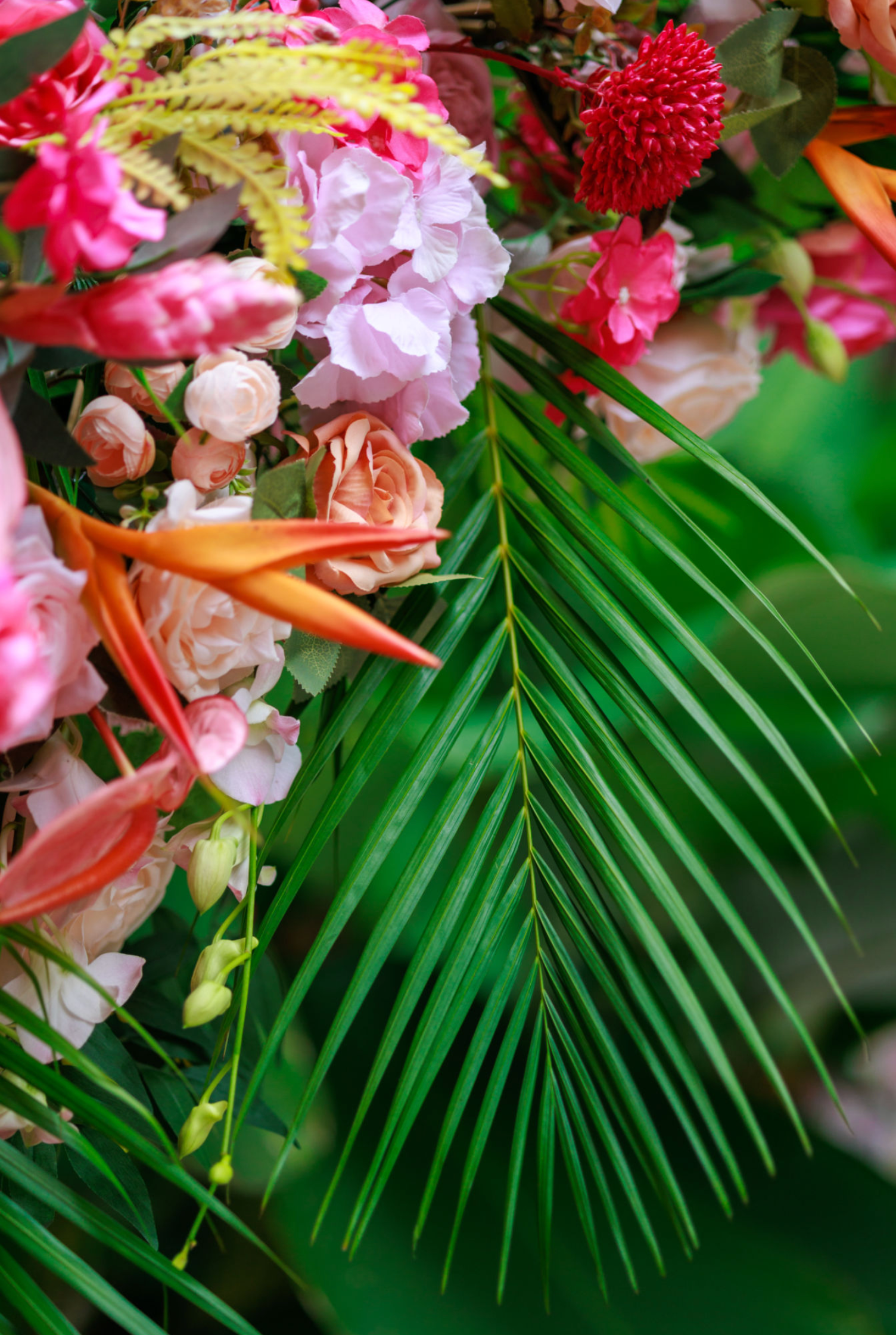 Tropical floral arrangement rooted in Barbados