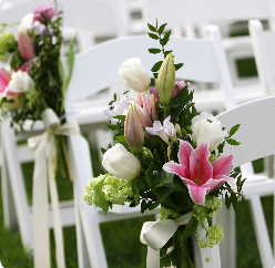 Ceremony Pew Flowers